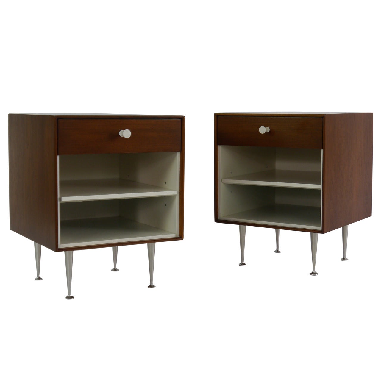 Thin-Edge Nightstands by George Nelson for Herman Miller For Sale