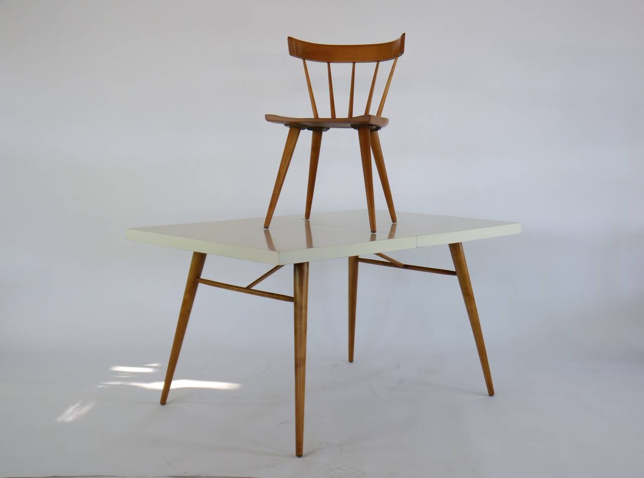 Birch Dining Table in White Lacquer by Paul McCobb