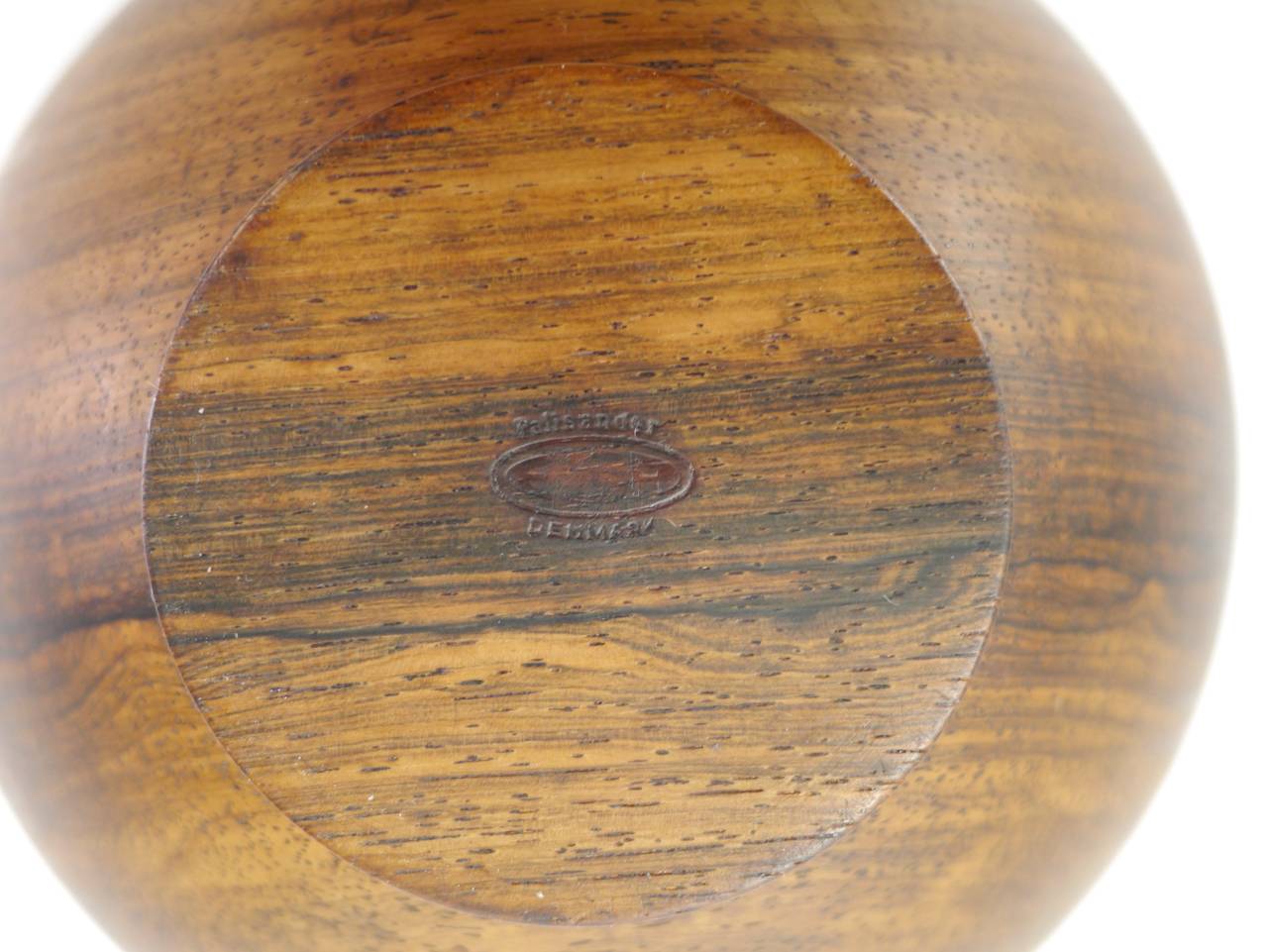 Pair of Turned Danish Rosewood Bowls For Sale 4