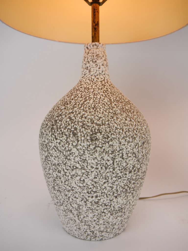 Pair of mid century volcanic glaze lamps 2