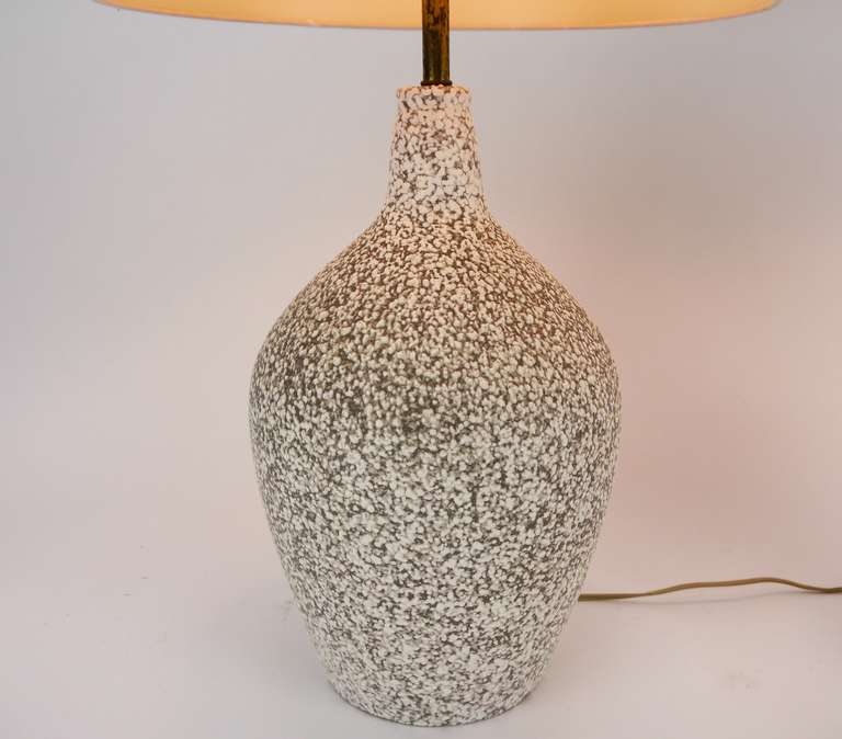 Pair of mid century volcanic glaze lamps 1