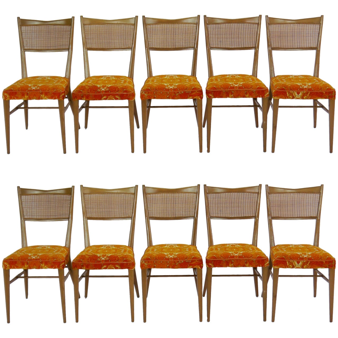 Ten Bat Wing Dining Chairs by Paul McCobb For Sale