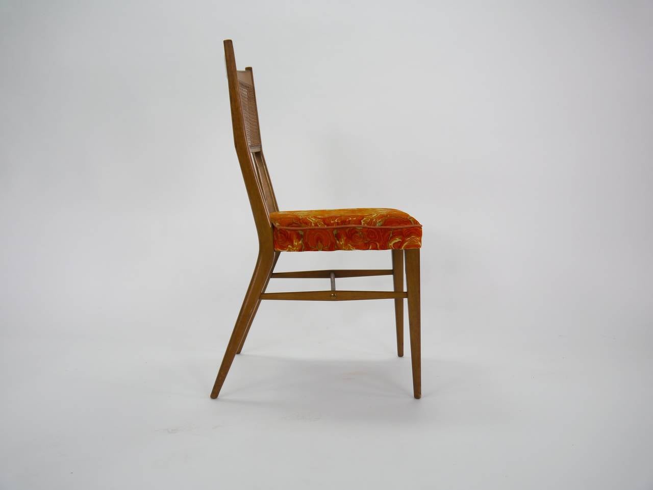 Cane Ten Bat Wing Dining Chairs by Paul McCobb For Sale