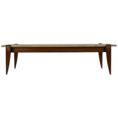 Gio Ponti Travertine Coffee Table for Singer and Sons
