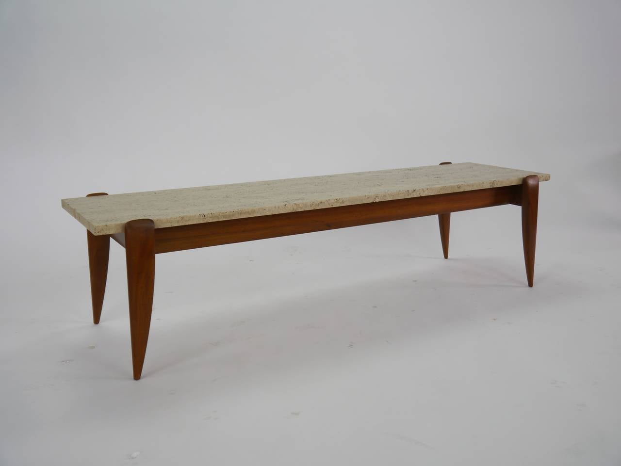 Mid-Century Modern Gio Ponti Travertine Coffee Table for Singer and Sons
