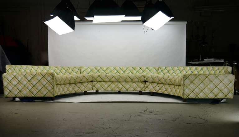 Mid-Century Modern Milo Baughman Circular Sectional Sofa