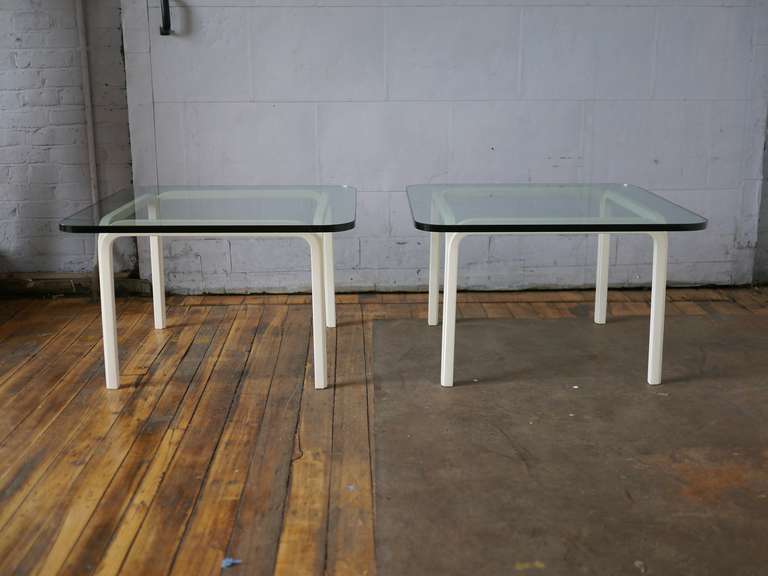 Pair of Cocktail Tables by Alvar Aalto In Good Condition For Sale In Hadley, MA