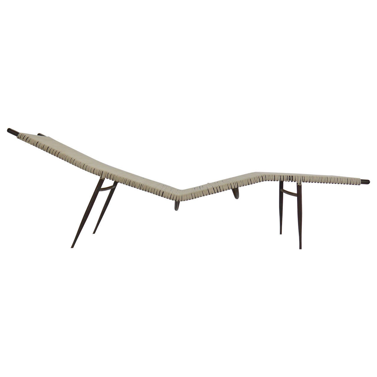 Exceptional Mid Century Chaise Longue For Sale at 1stdibs