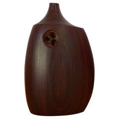 Carved Lignum Vitae Vase by Doug Ayers