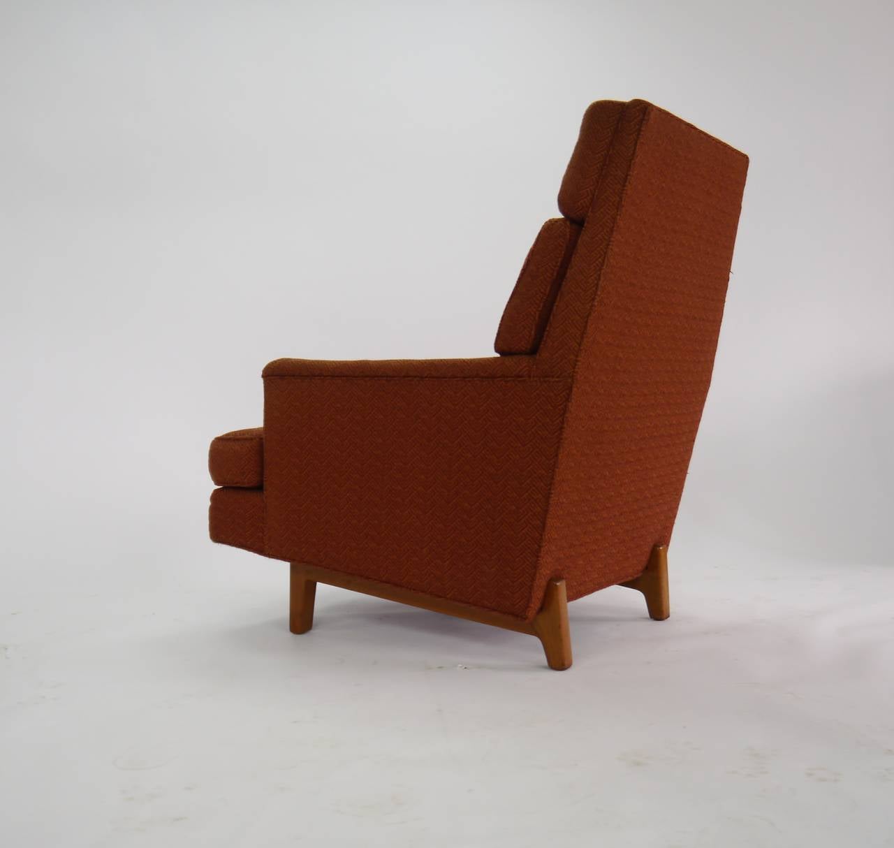 Lounge Chair and Ottoman by Edward Wormley for Dunbar In Good Condition For Sale In Hadley, MA