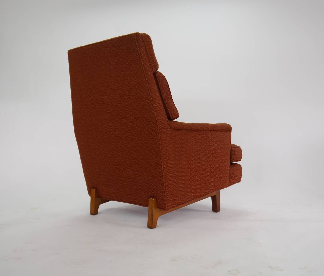 Mid-20th Century Lounge Chair and Ottoman by Edward Wormley for Dunbar For Sale
