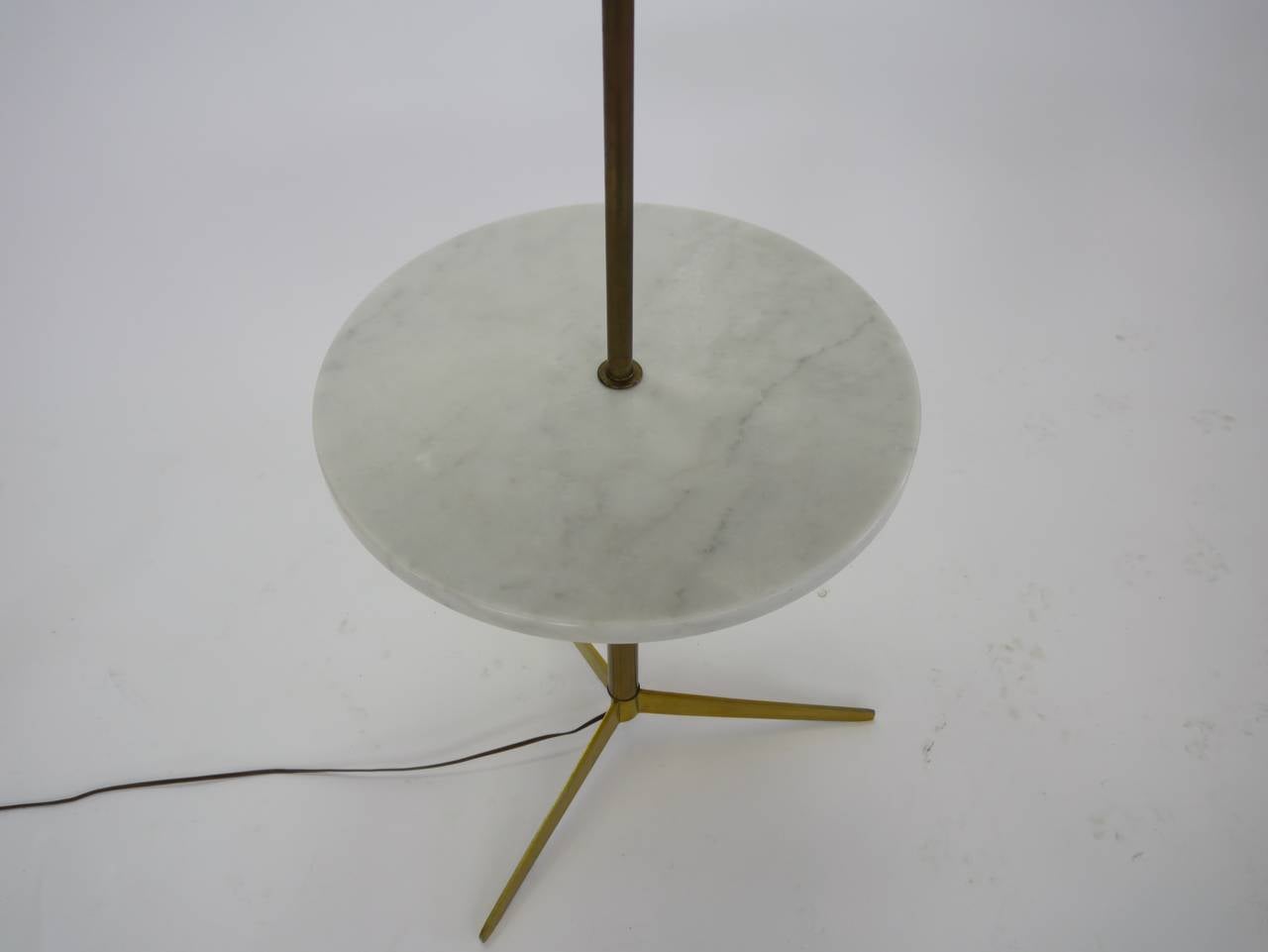 Mid-Century Modern Mid-Century Lamp in Brass and Marble by Laurel