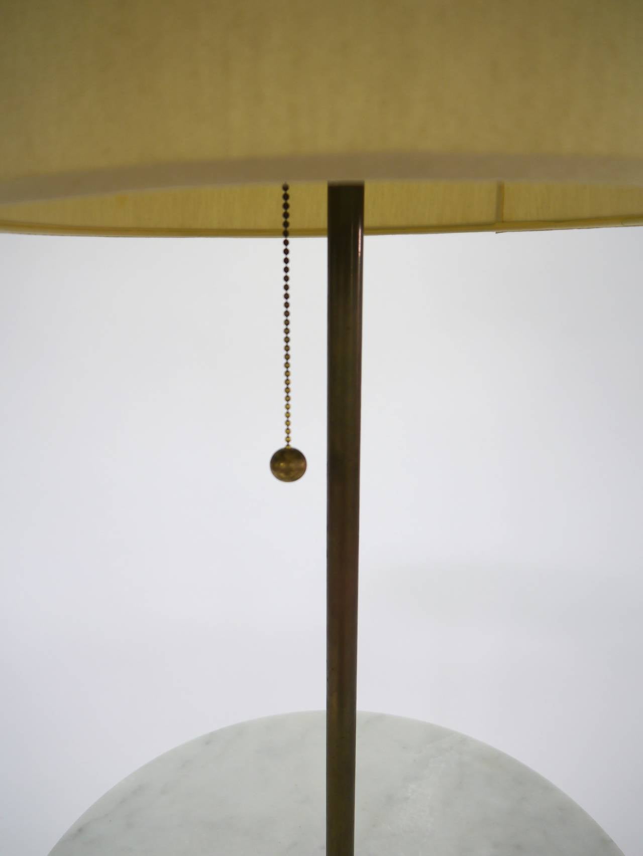 Mid-Century Lamp in Brass and Marble by Laurel In Excellent Condition In Hadley, MA