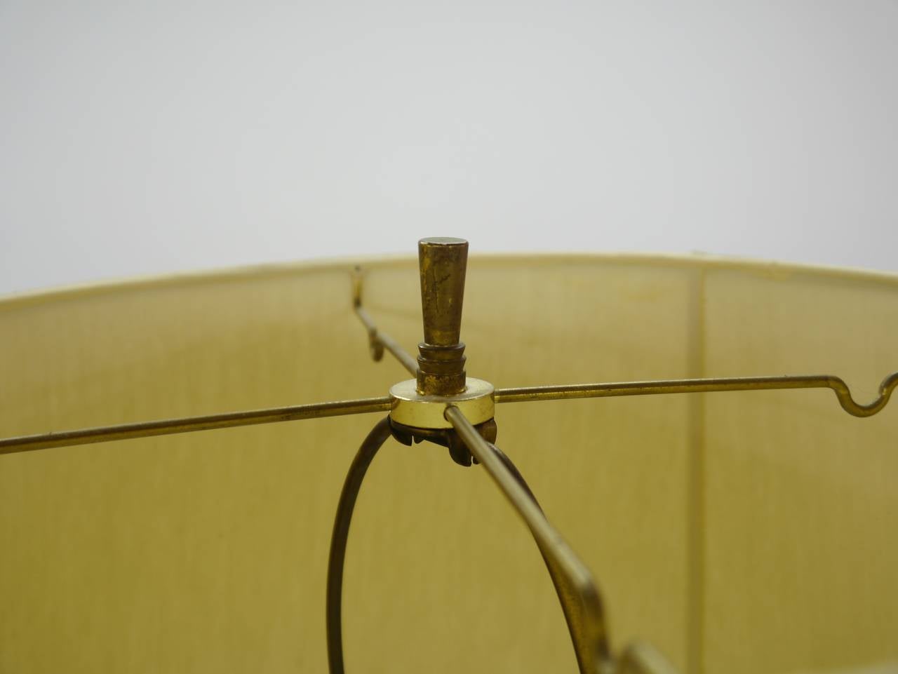 Mid-Century Lamp in Brass and Marble by Laurel 1