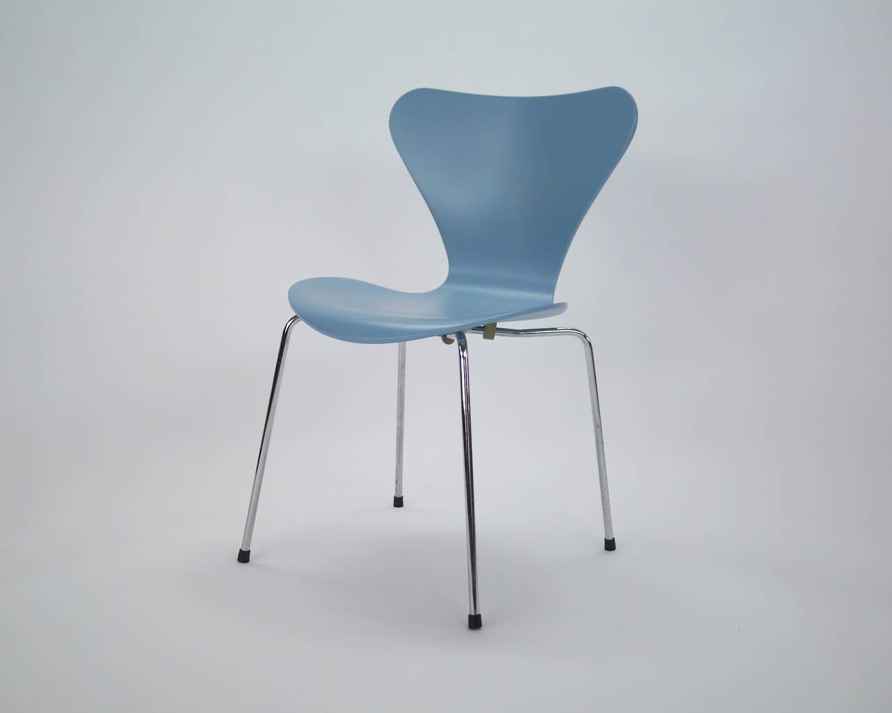 Danish Ten Vintage Powder Blue Series 7 Chairs by Arne Jacobsen for Fritz Hansen