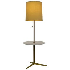 Mid-Century Lamp in Brass and Marble by Laurel