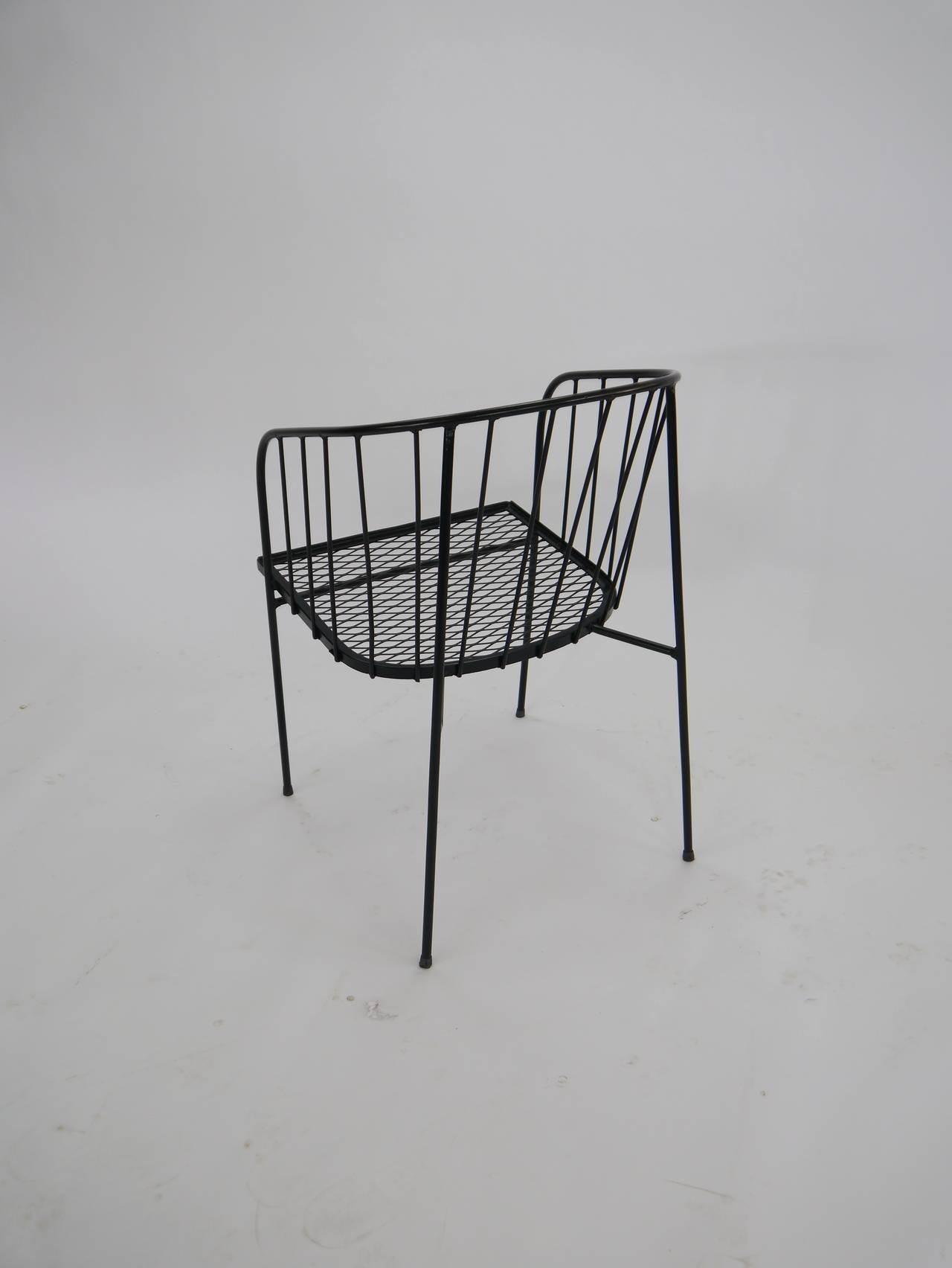 Iron Set of four chairs by George Nelson for Arbuck