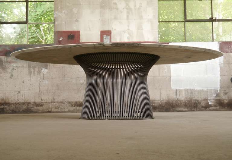 Mid-Century Modern Rare Oval Dining Table by Warren Platner