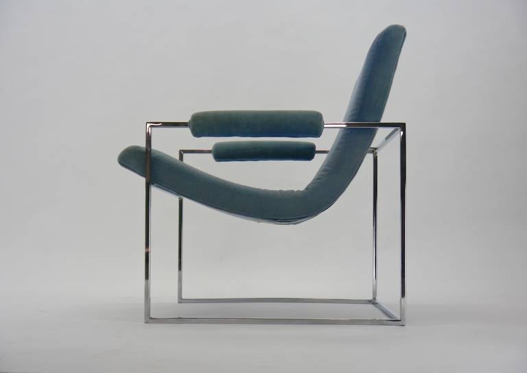 Mid-Century Modern Pair of minimalist Lounge Chairs by Milo Baughman for Thayer Coggin