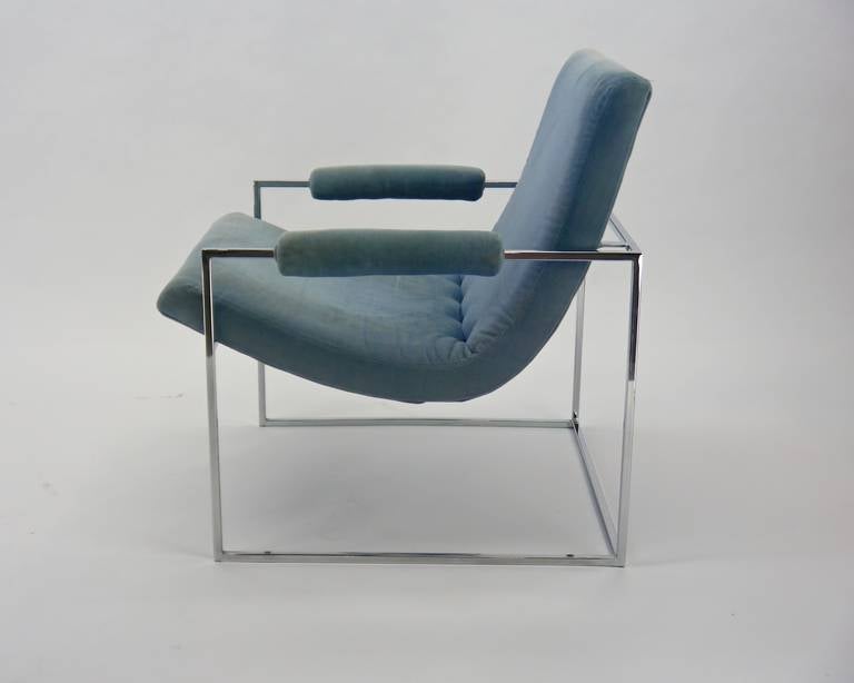 American Pair of minimalist Lounge Chairs by Milo Baughman for Thayer Coggin