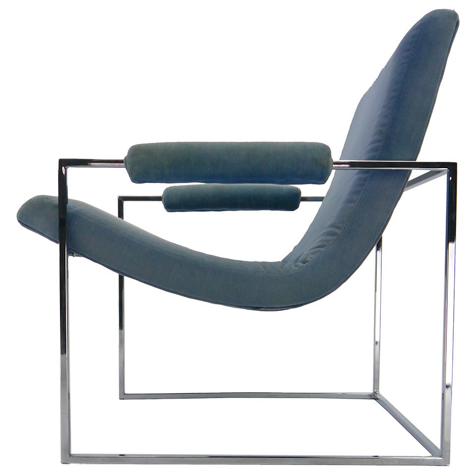 Pair of minimalist Lounge Chairs by Milo Baughman for Thayer Coggin