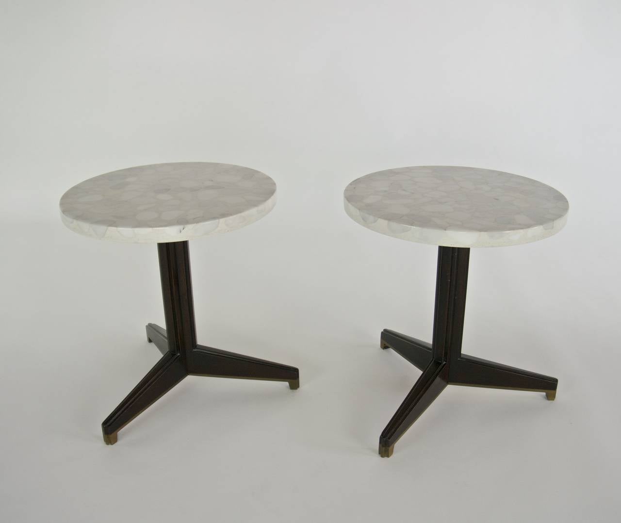 Rare Terrazzo Cocktail Tables by Edward Wormley for Dunbar For Sale 4