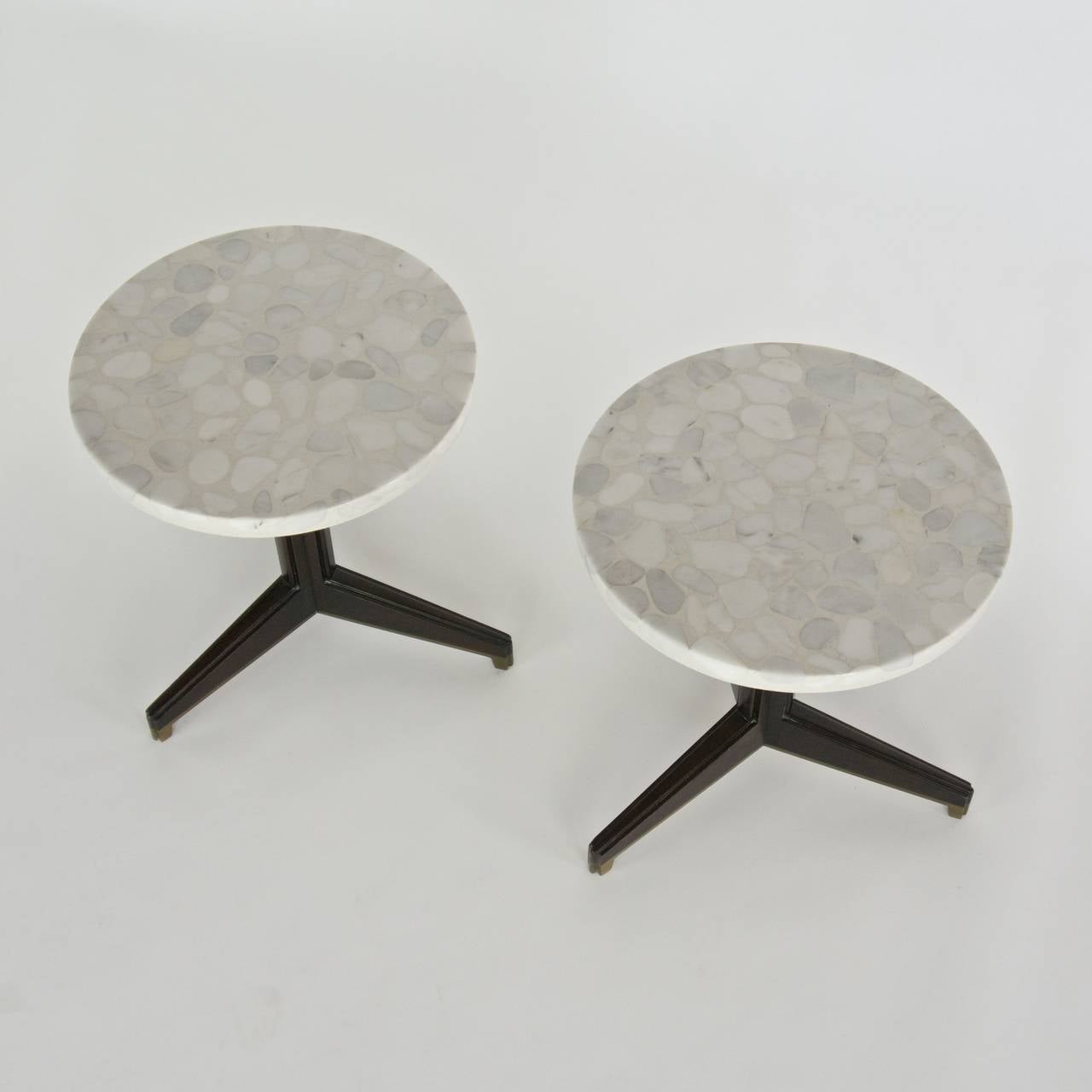 Rare Terrazzo Cocktail Tables by Edward Wormley for Dunbar For Sale 2