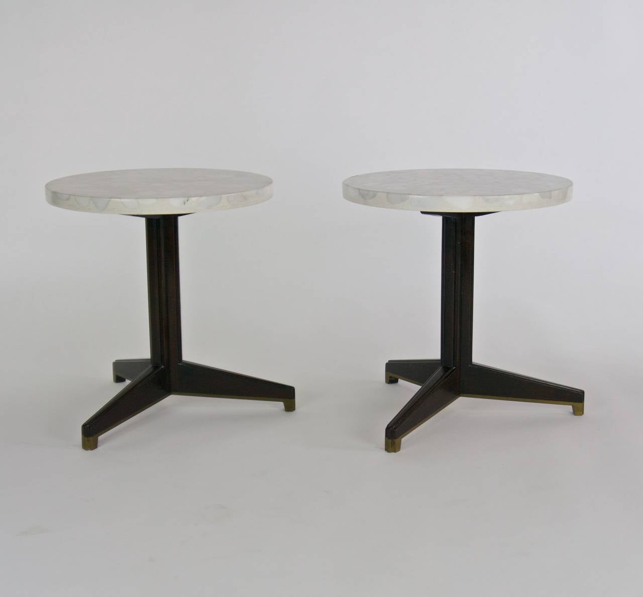 Rare Terrazzo Cocktail Tables by Edward Wormley for Dunbar In Good Condition For Sale In Hadley, MA