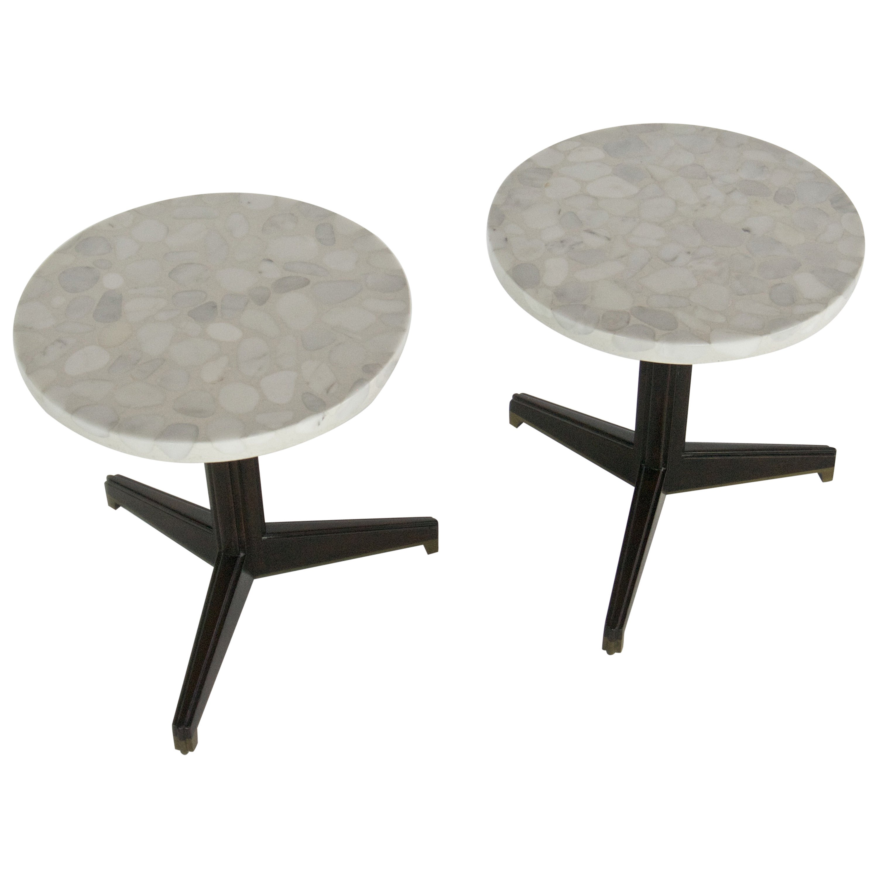 Rare Terrazzo Cocktail Tables by Edward Wormley for Dunbar For Sale