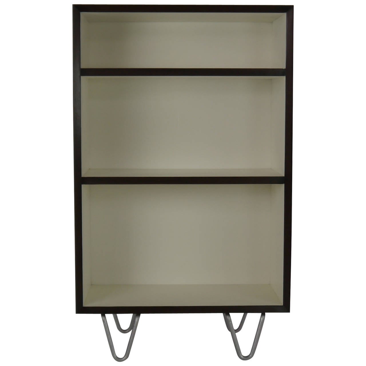 BCS Bookcase on hairpin legs by Nelson at 1stDibs