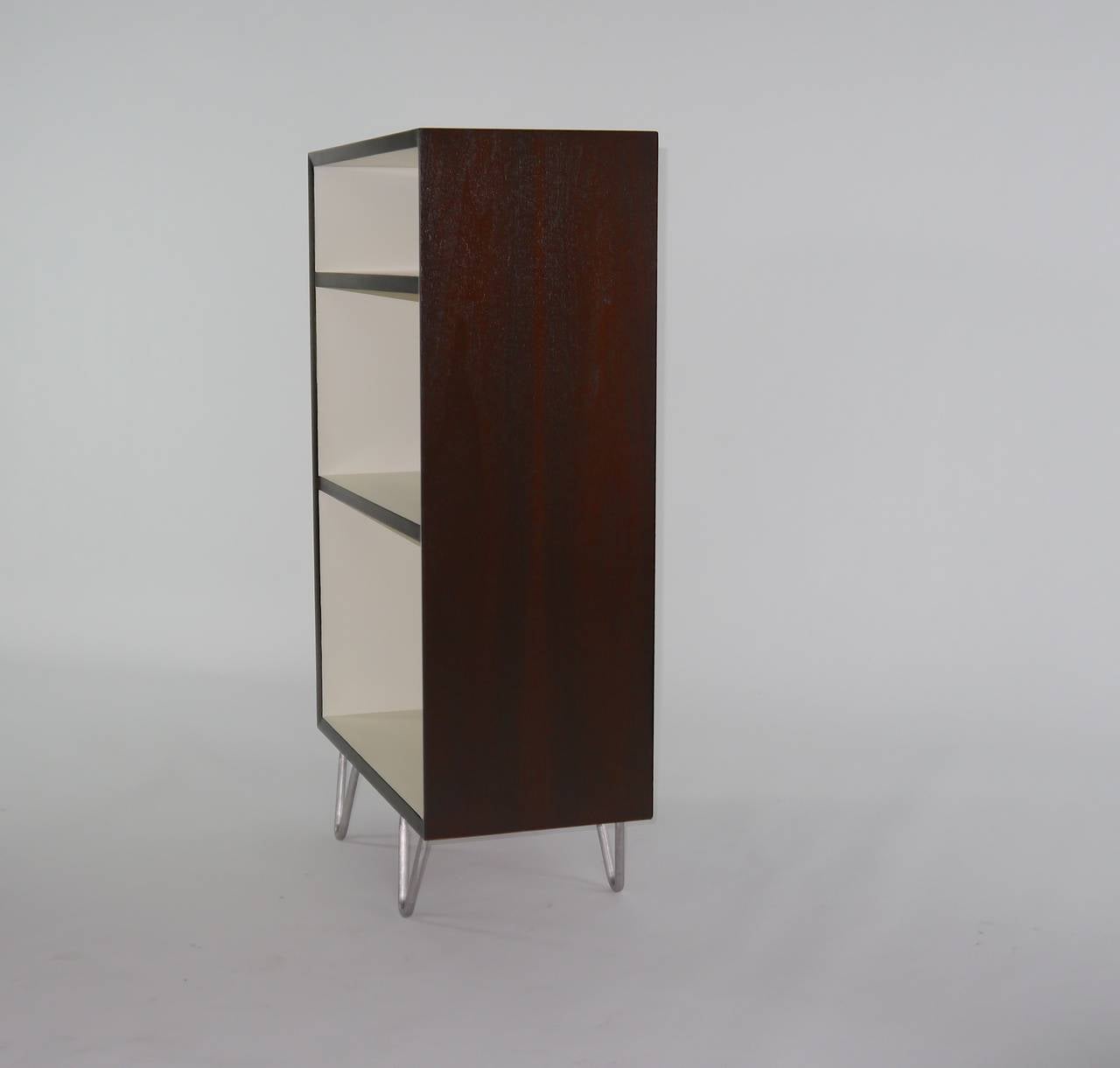 BCS Bookcase on hairpin legs by George Nelson In Excellent Condition In Hadley, MA