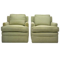 Pair low swivel lounge chairs by Harvey Probber 1