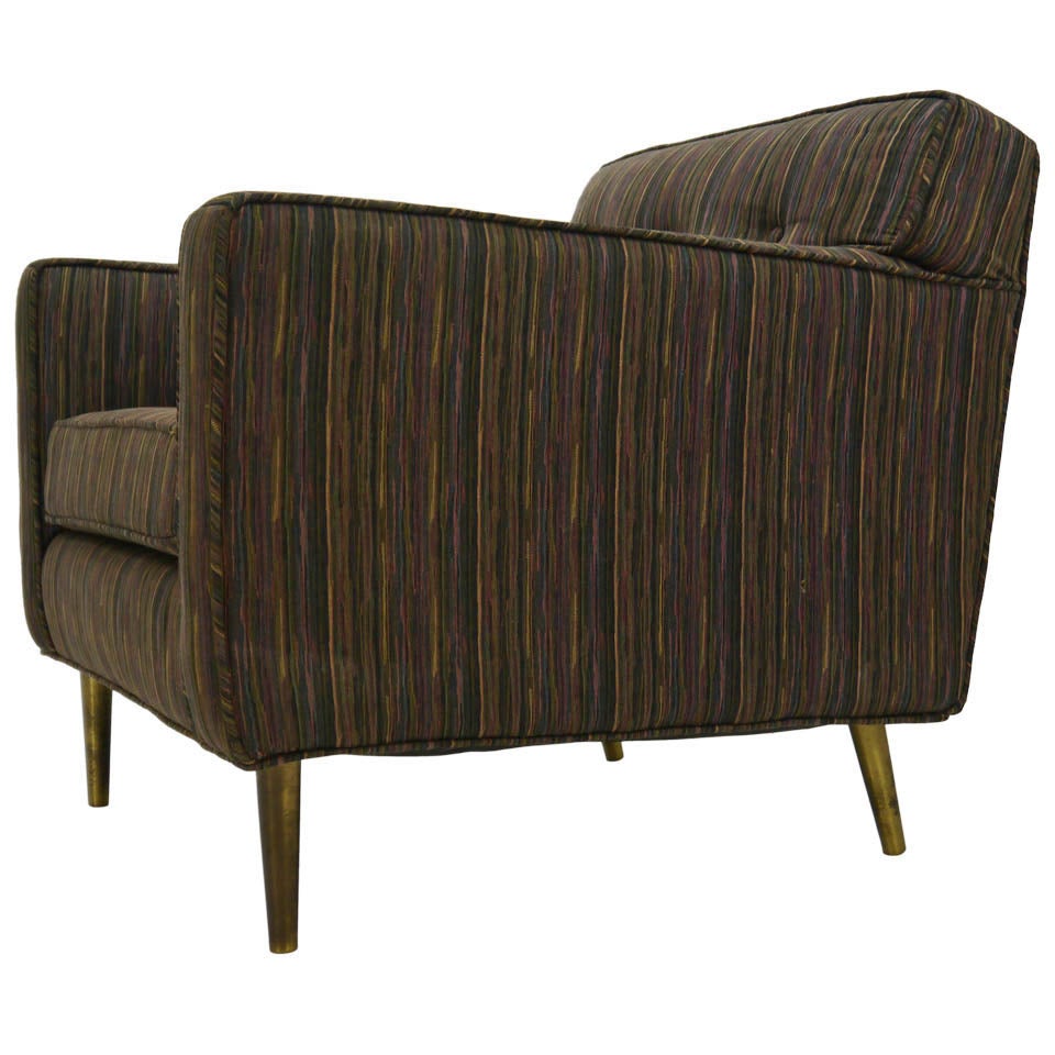 Dunbar Brass leg lounge chair by Edward Wormley For Sale at 1stDibs