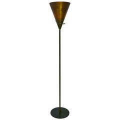 Rare Harry Weese Baldry Indirect Floor Lamp Model #13 In Brass