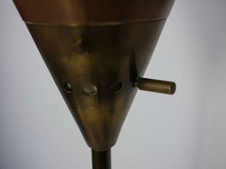 Mid-Century Modern Rare Harry Weese Baldry Indirect Floor Lamp Model #13 In Brass