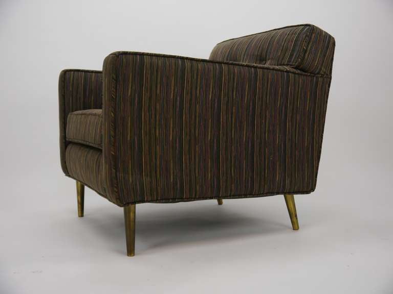 Dunbar Brass leg lounge chair by Edward Wormley