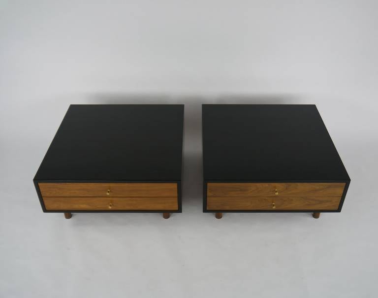 Walnut Nightstands by Edward Wormley for Dunbar