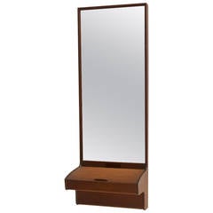Fine Danish Mirror with Attached Valet by Worts Mobler