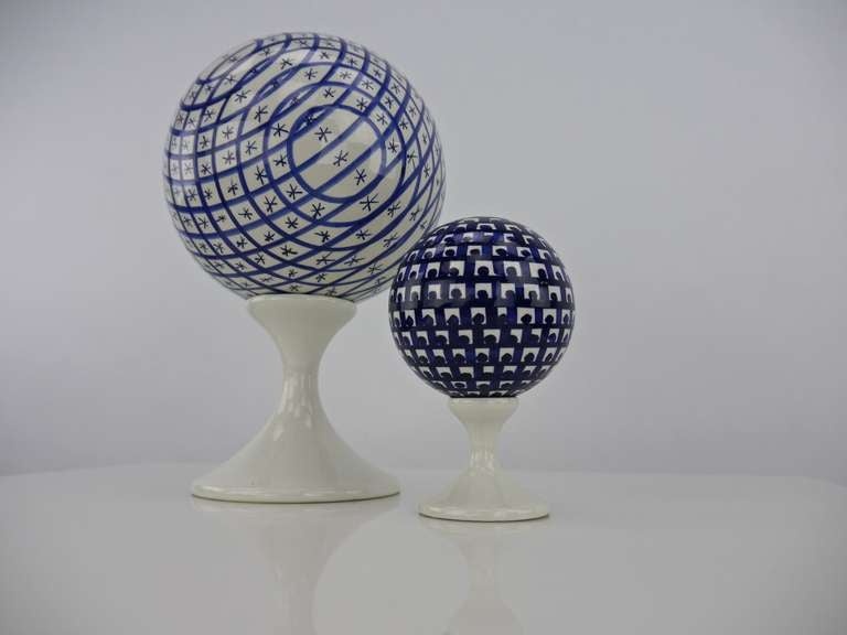 Italian Mid Century Ceramic Globes