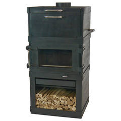 Danish Modern Wood Stove by Bent Falk for Rais