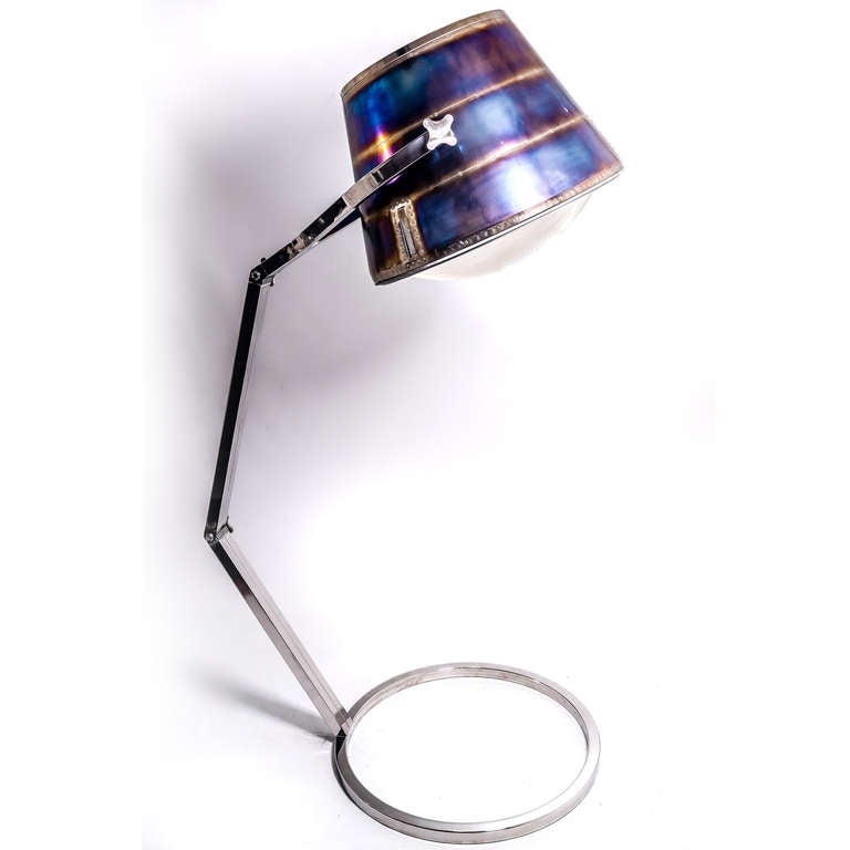 Titanium Exhaust Floor Lamp, Contemporary For Sale