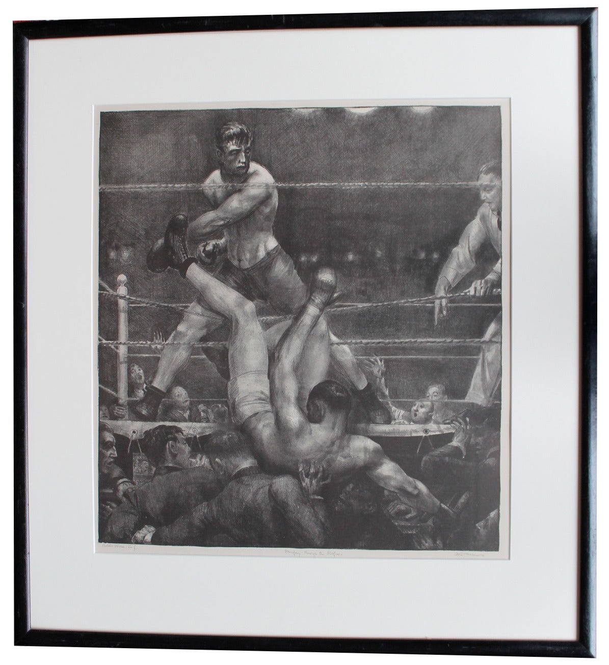 Dempsey Through The Ropes - Print by George Wesley Bellows