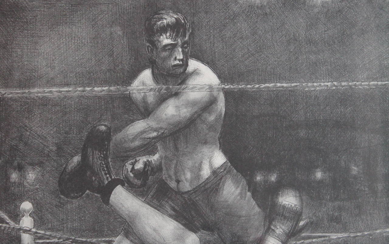 Dempsey Through The Ropes - Ashcan School Print by George Wesley Bellows