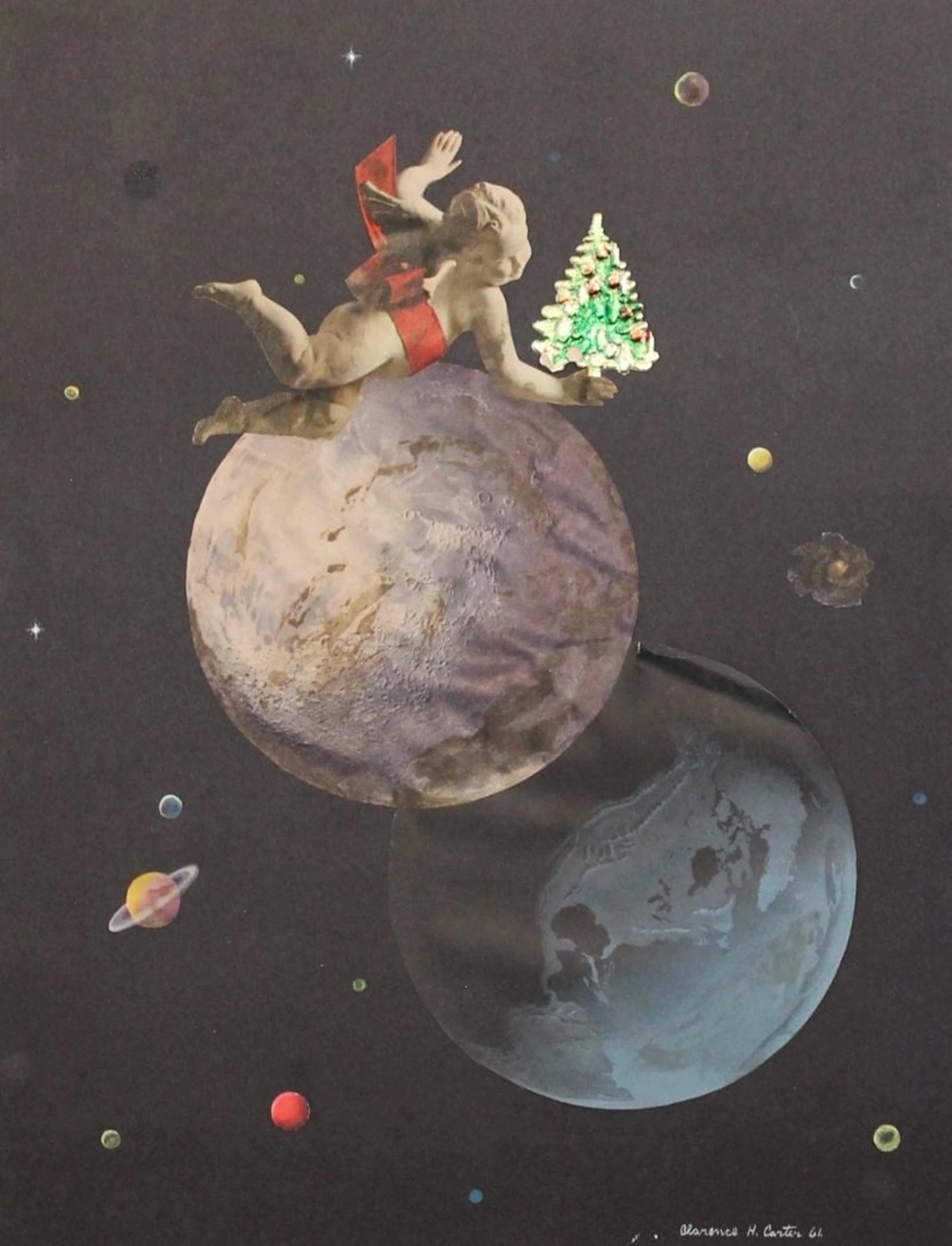 Christmas in Space - Mixed Media Art by Clarence Holbrook Carter