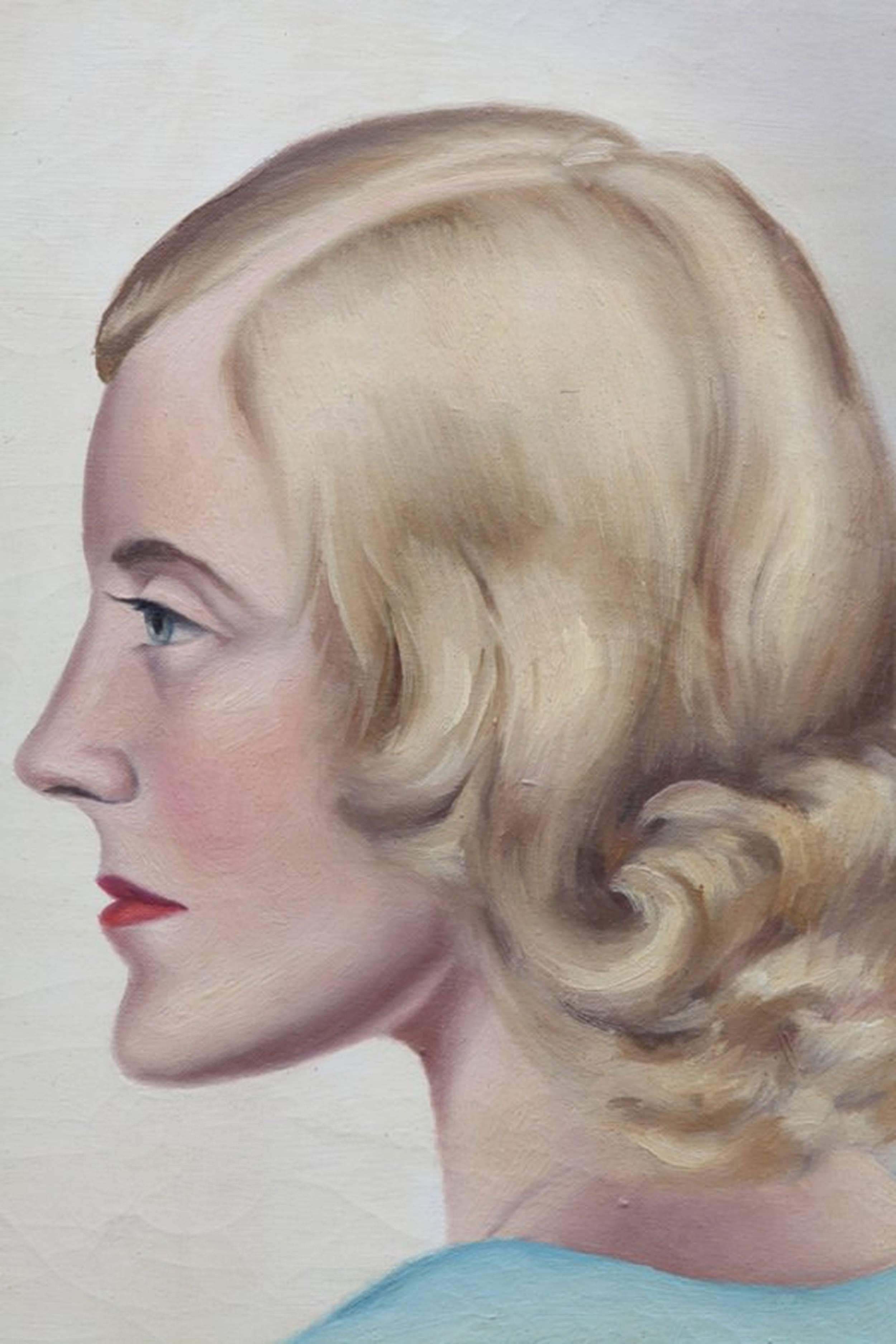 Blonde - American Realist Painting by Clarence Holbrook Carter