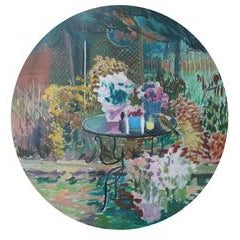 Garden Still Life with Table and Bird 12