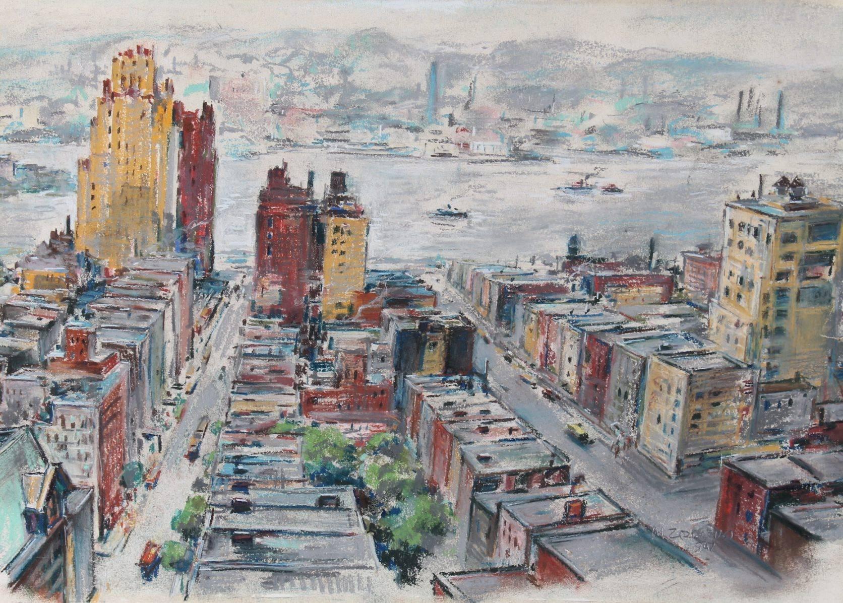 Michael Zelenko Landscape Painting - Hudson River from New York