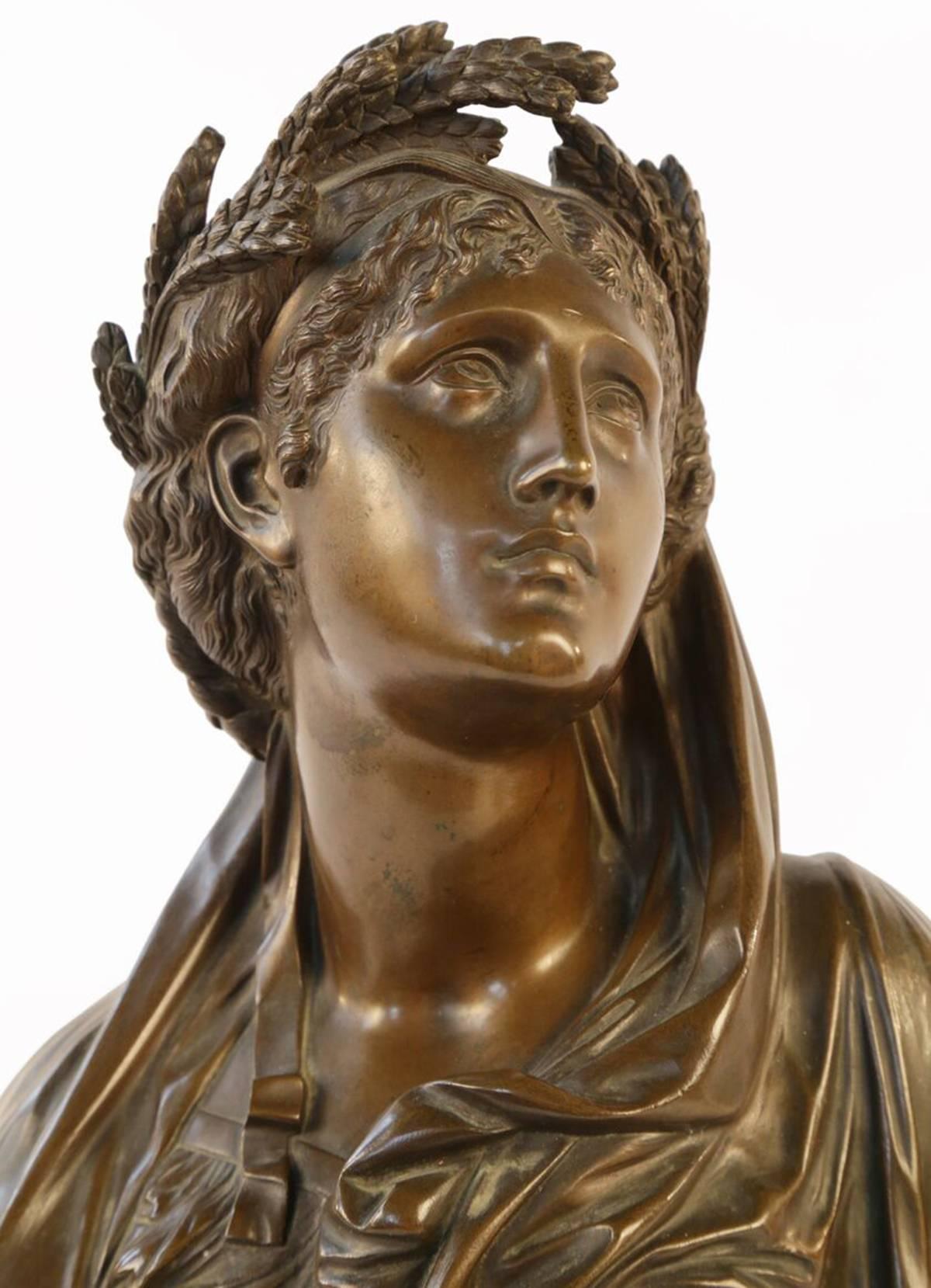 Bronze Bust of Ceres - Sculpture by Unknown