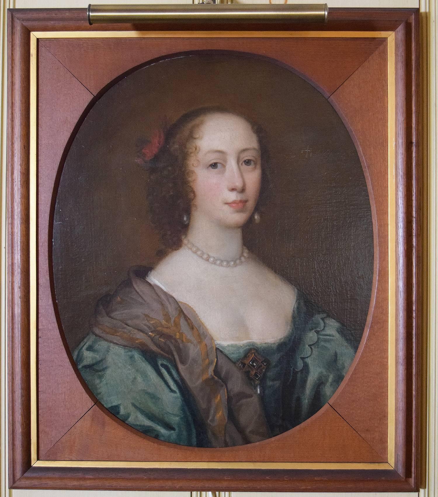 Unknown Portrait Painting - 17thc. British School Portrait of a Young Woman