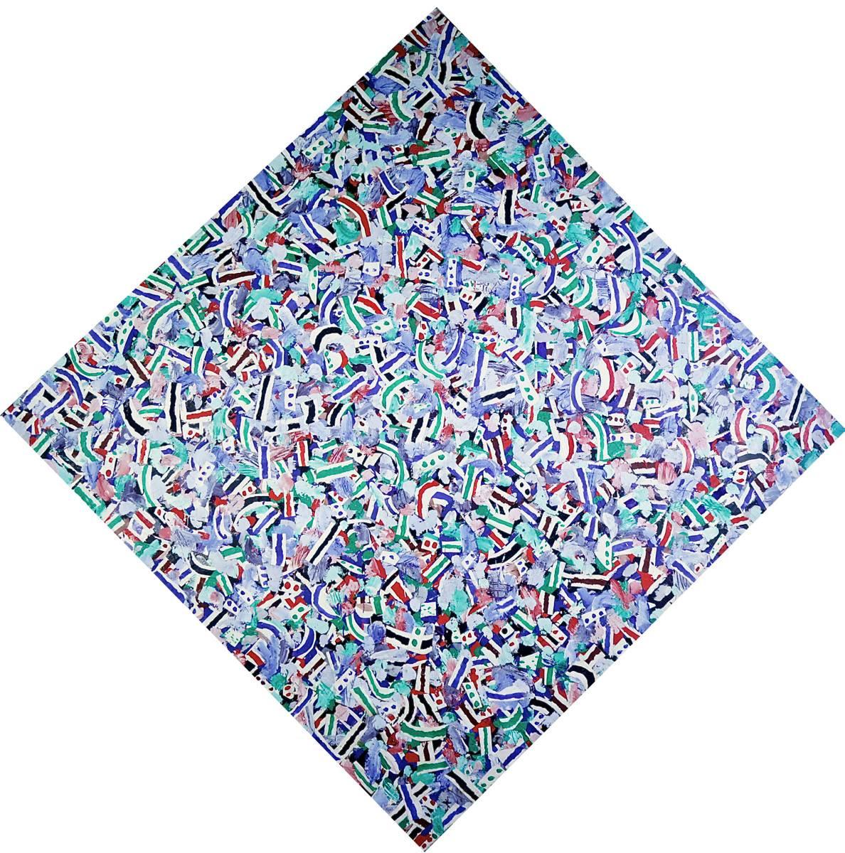 Joseph Glasco Abstract Painting - Big Diamond, 1980